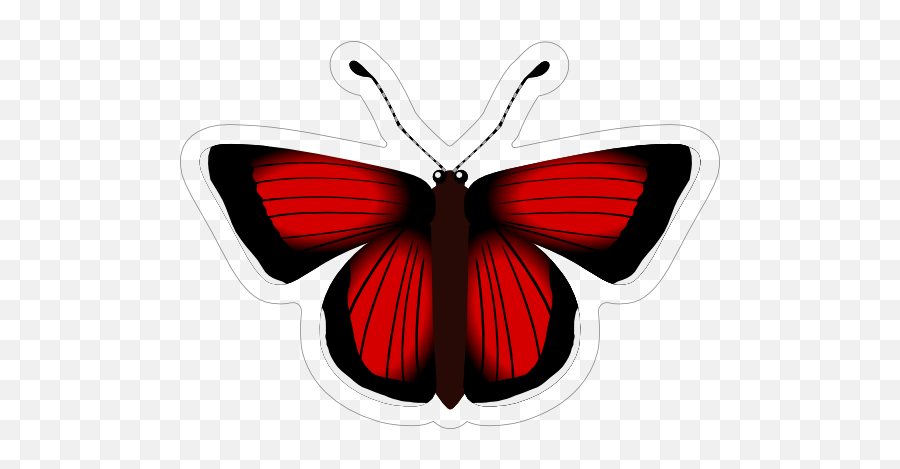Red And Black Butterfly Sticker - Large Copper Emoji,Butterfly Emoji