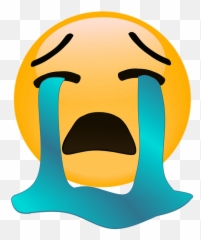 Smiley Emoji Mourning Sad Crying Tears - Clip Art