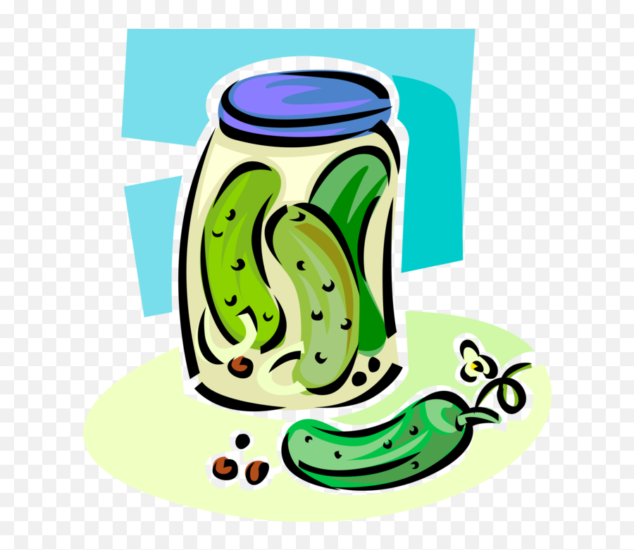 Vector Illustration Of Homemade Pickled Vegetable Cucumber - Pickles Clipart Emoji,Pickles Emoji