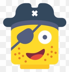 Face Pirate Lego Interface Angry Patch Emoticon Icon - Vector Emoji