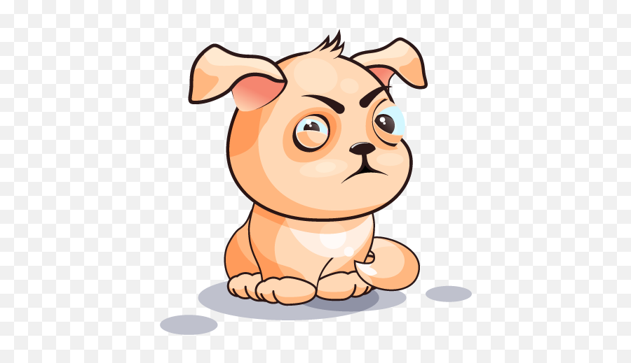 Adorable Dog Emoji Stickers By Suneel Verma - Jealous Dog Clipart,Miss Piggy Emoji