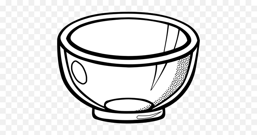 Image Of See Through Glass Bowl - Bowl Clipart Black And White Emoji,Magnifying Glass Fish Emoji
