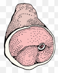 Ham Pork Cured Smoked - Transparent Clipart Emoji