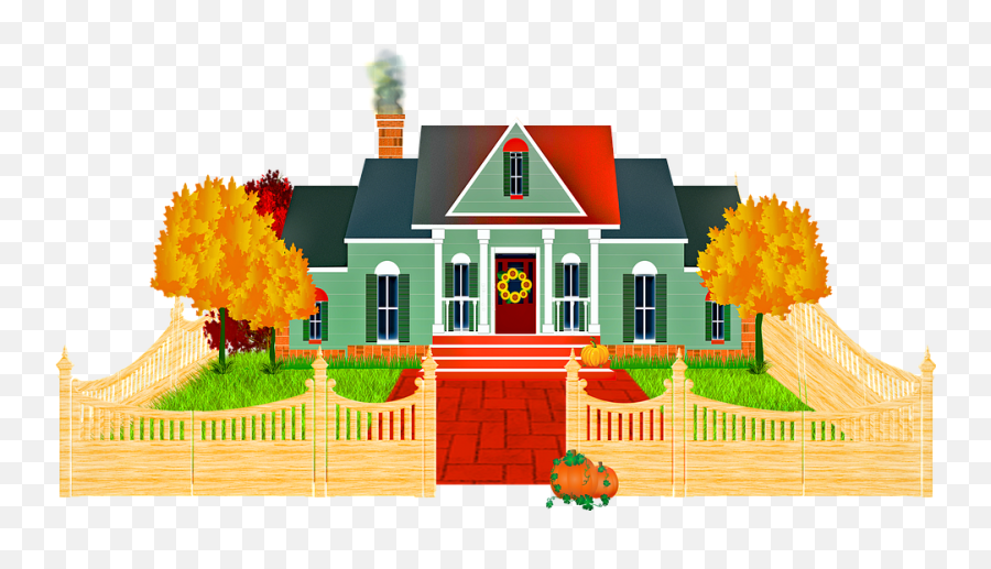 Autumn House Fall - Happy Thanksgiving Clean Home Emoji,Real Estate Emojis