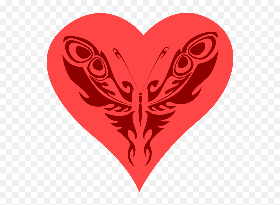 Butterfly Heart - Tribal Butterfly Emoji,Heart Emojis For Twitter