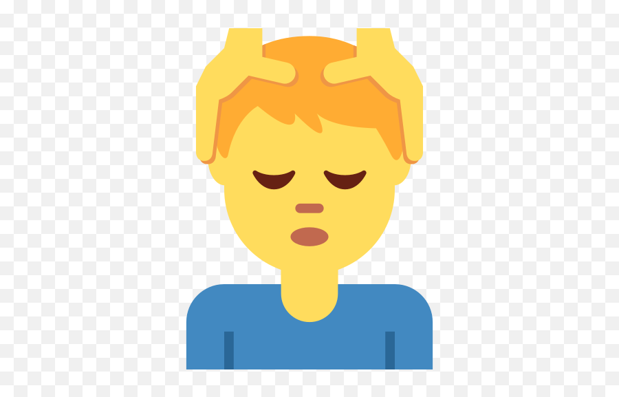 Man Getting Massage Emoji Meaning With Pictures - Face Massage Boy Cartoon,Massage Emoji