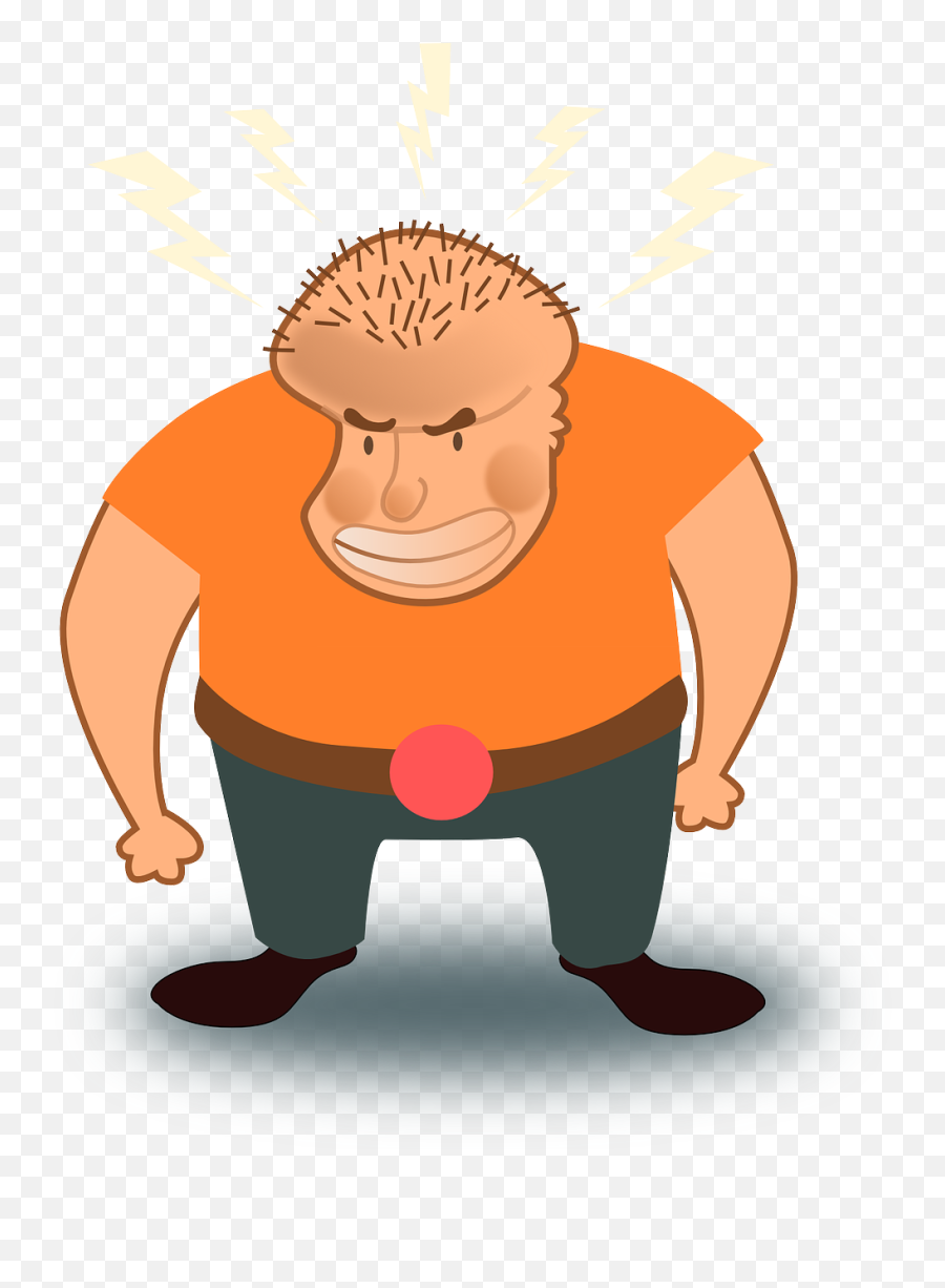 Mad Man Angry Belt Hunched - Mad Man Cartoon Png Emoji,Bunny Emoticon