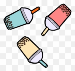 The Newest Slushie Stickers - Bubble Tea Pattern Sticker Emoji,Slushie Emoji