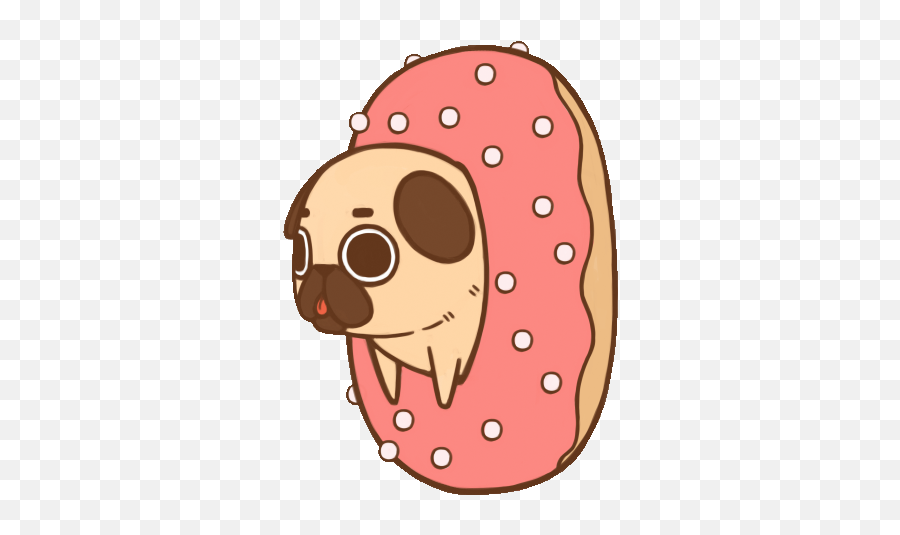 Dog Food Japan Kawaii Tambler Donut - Pug In A Donut Emoji,Dog Food Emoji