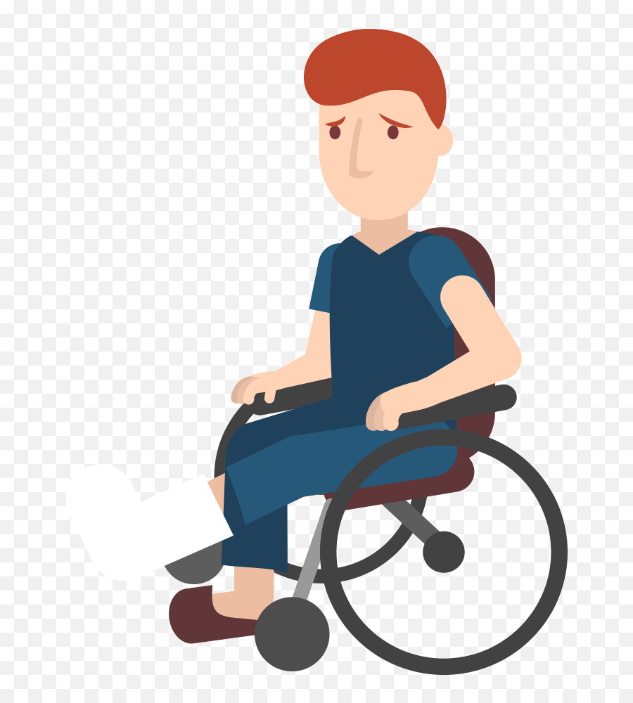 Injury Clipart Wheelchair Injury Wheelchair Transparent - Man On Wheelchair No Background Emoji,Handicap Emoji