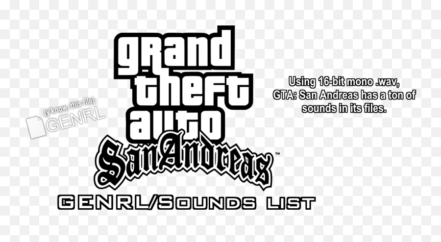 Gta San Andreas - Genrlsounds List Tutorials Gtaforums Gta San Andreas Emoji,Sound Emoji