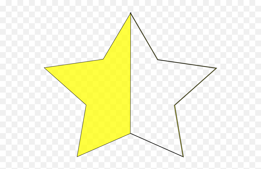Half Star Clipart - Triangle Emoji,Half Star Emoji