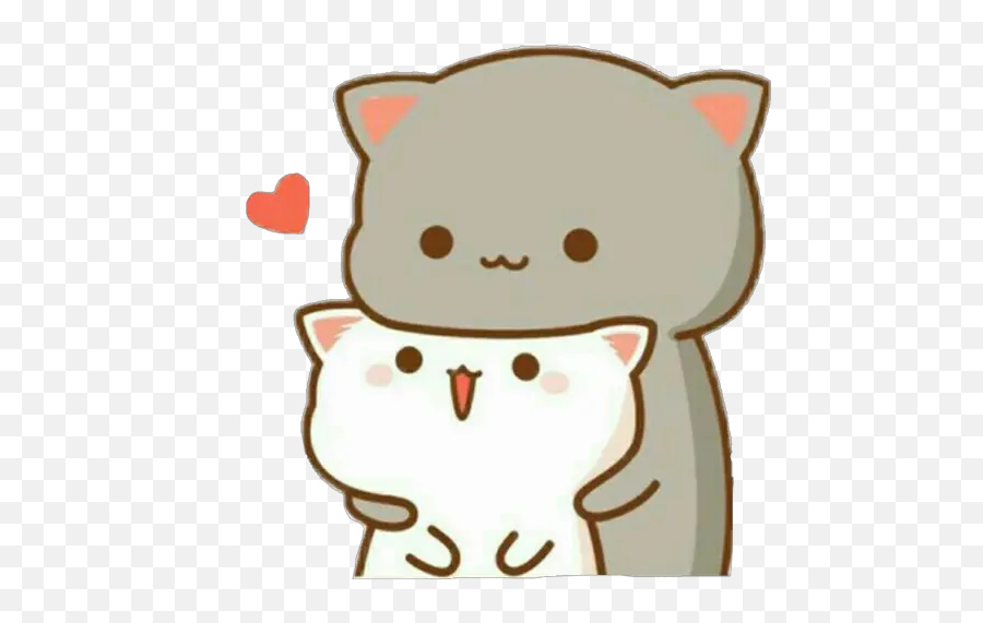 Peach Cat And Boyfriend Stickers For Whatsapp - Cat Sticker Emoji,Boyfriend Emoji
