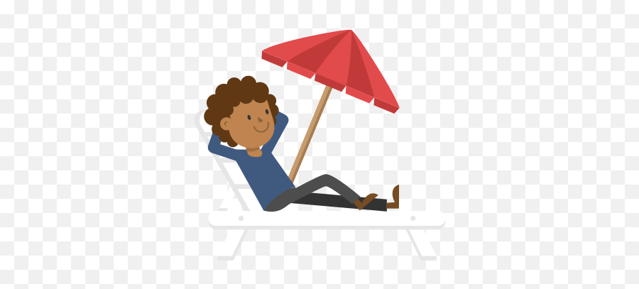 Black Man Relaxing - People Relaxing On Beach Cartoon Emoji,Lying Down Emoticon