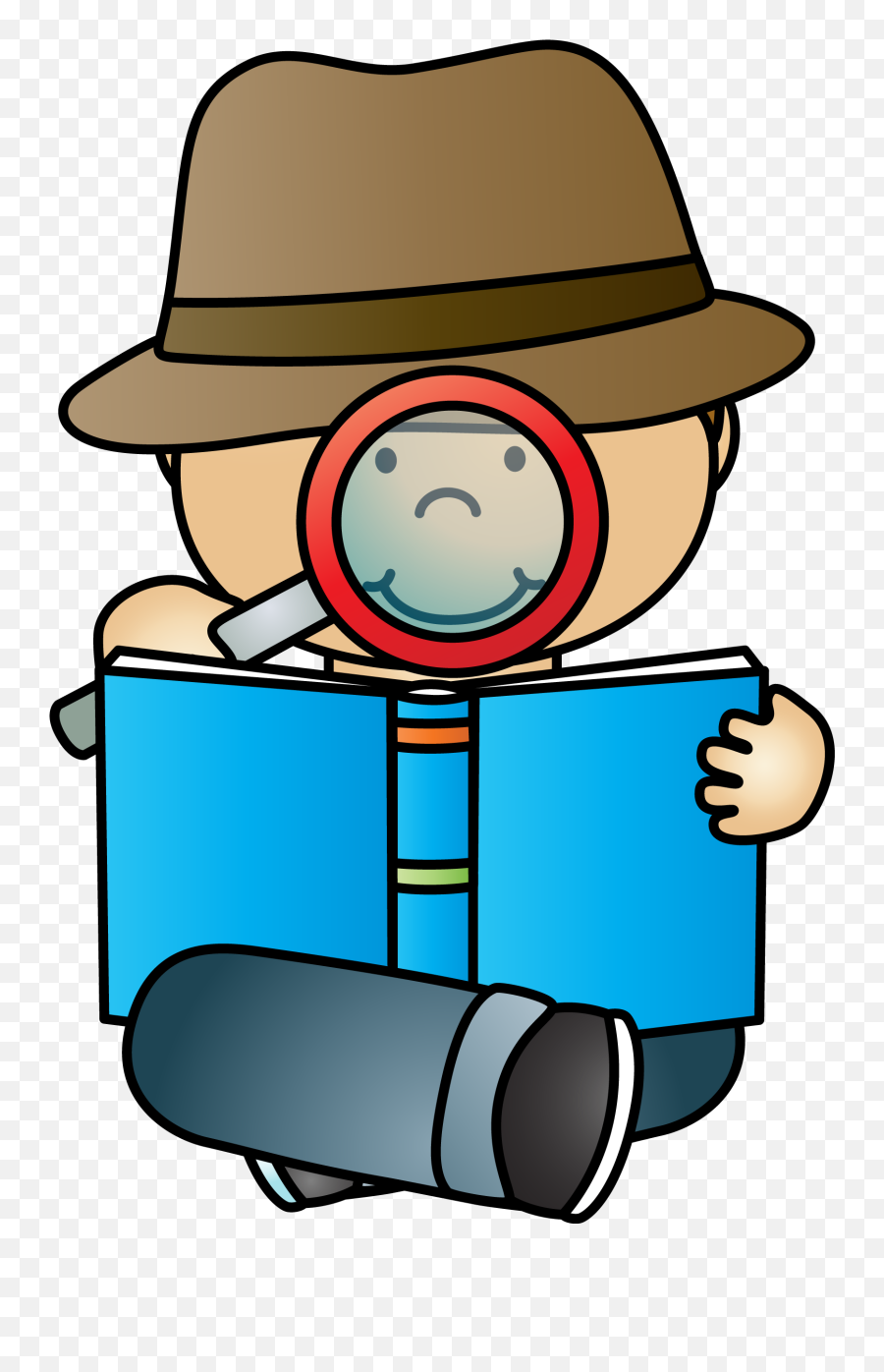 Detective Reading Clipart - Reading Detective Clipart Emoji,Investigator Emoji