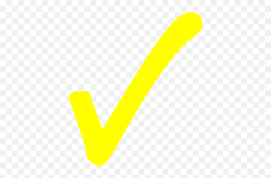 Yellow Check Mark 7 Icon - Free Yellow Check Mark Icons Yellow Check Mark Icon Png Emoji,Verified Blue Tick Emoji