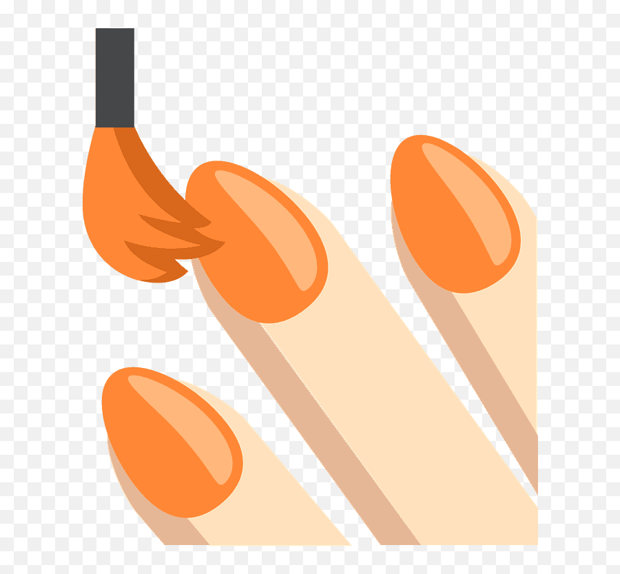 Nail Polish Emoji Clipart - Uñas Clipart,Nail Painting Emoji