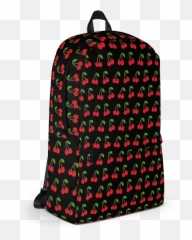 Cherries Black Backpack - Gamer Girl Emoji
