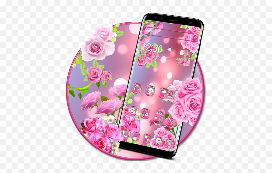 Beautiful Pink Rose Theme U2013 Apps On Google Play - Smartphone Emoji,Pink Rose Emoji
