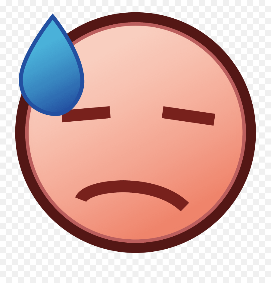 Downcast Face With Sweat Emoji Clipart - Glándulas Sudoríparas Png,Anxious Face Emoji