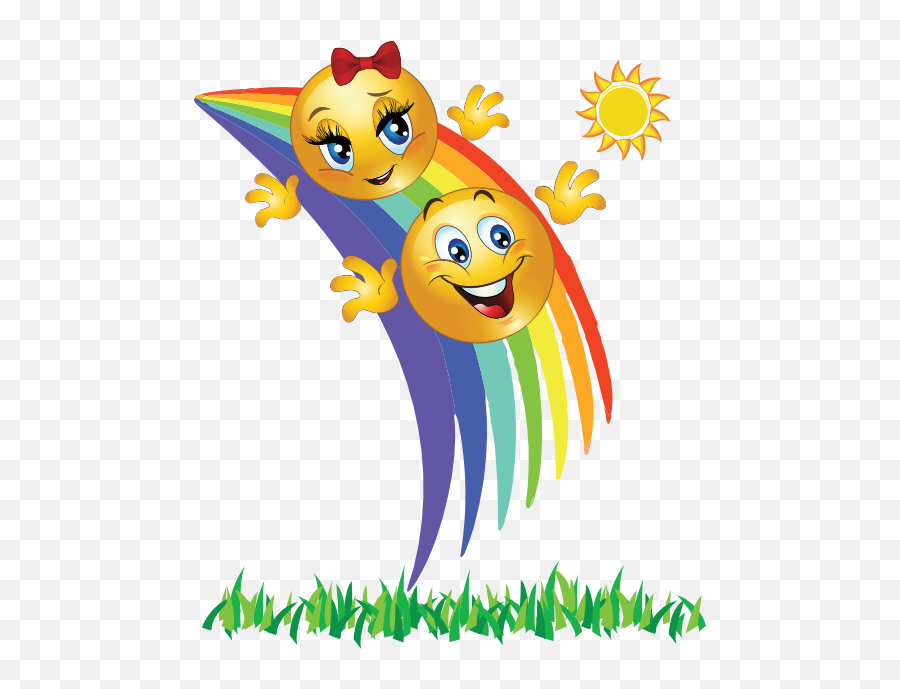 Sliding Rainbow Smiley Emoticon Clipart - Activitati Extrascolare Emoji,Rainbow Emoticons