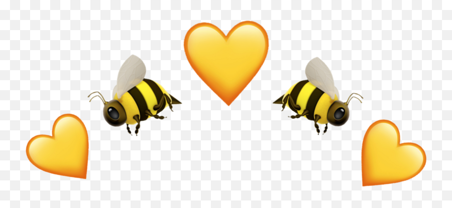 Yellow Emoji Emojis Iphone Heart - Corazones De Iphone Png,Honeybee Emoji