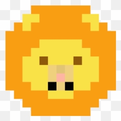 Pixel Lion - Coconut Pixel Art Emoji,Lion Emoticon