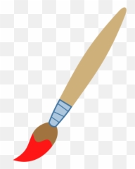 Paintbrush Paint Brush Clip Art Black And White Free - Paintbrush Clipart Emoji,Paintbrush Emoji