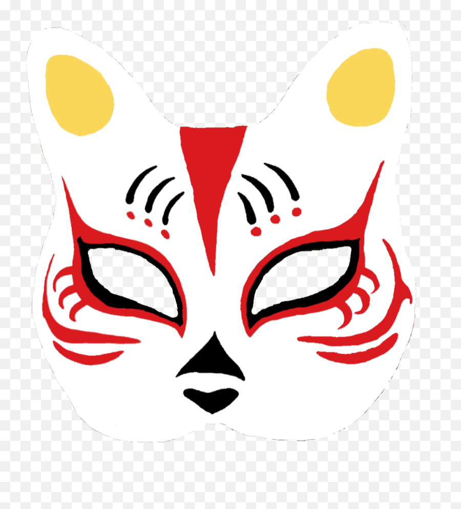 Japanese Mask Fox - Clip Art Emoji,Japanese Mask Emoji