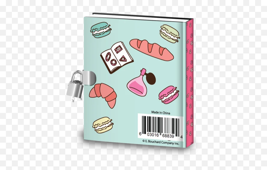 Pink Paris Kids Diary With - Macaroon Emoji,Emoji Macaroon