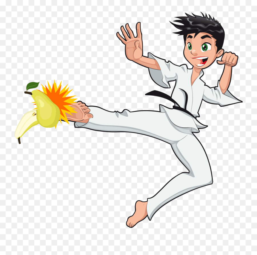 How To Learn The - Karate Kick Cartoon Emoji,Karate Emoticons