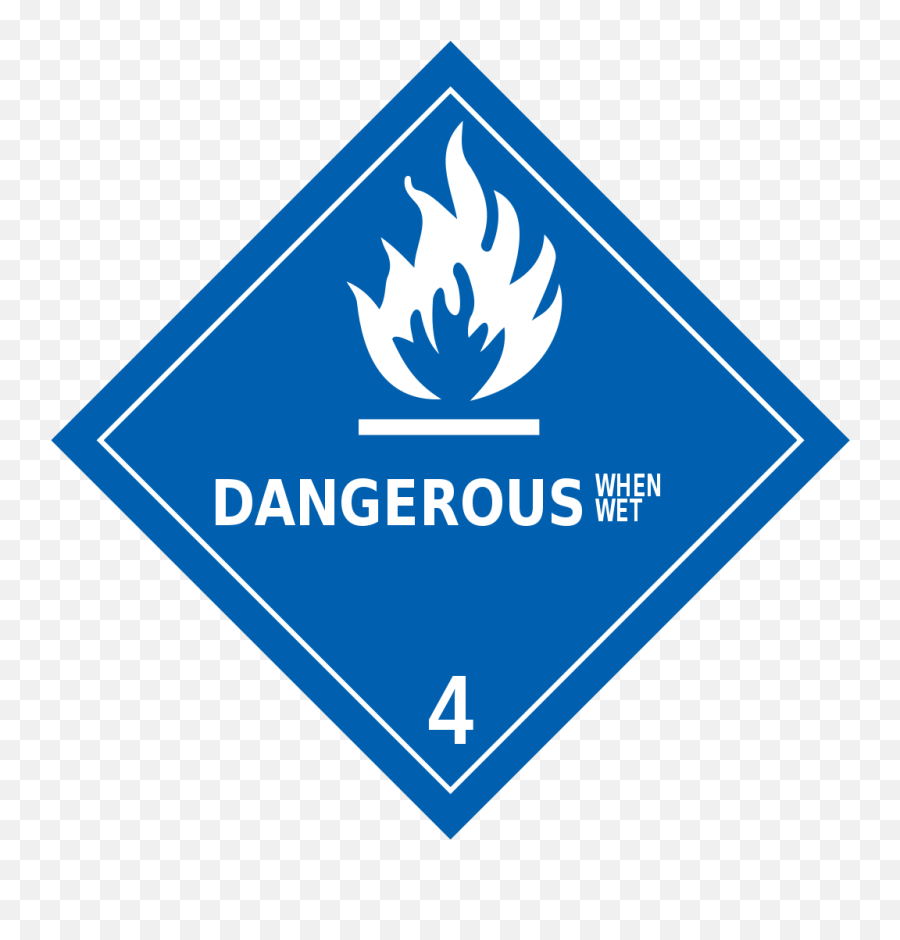 Label For Dangerous Goods - Subclass Dangerous When Wet Emoji,Wet Emoji