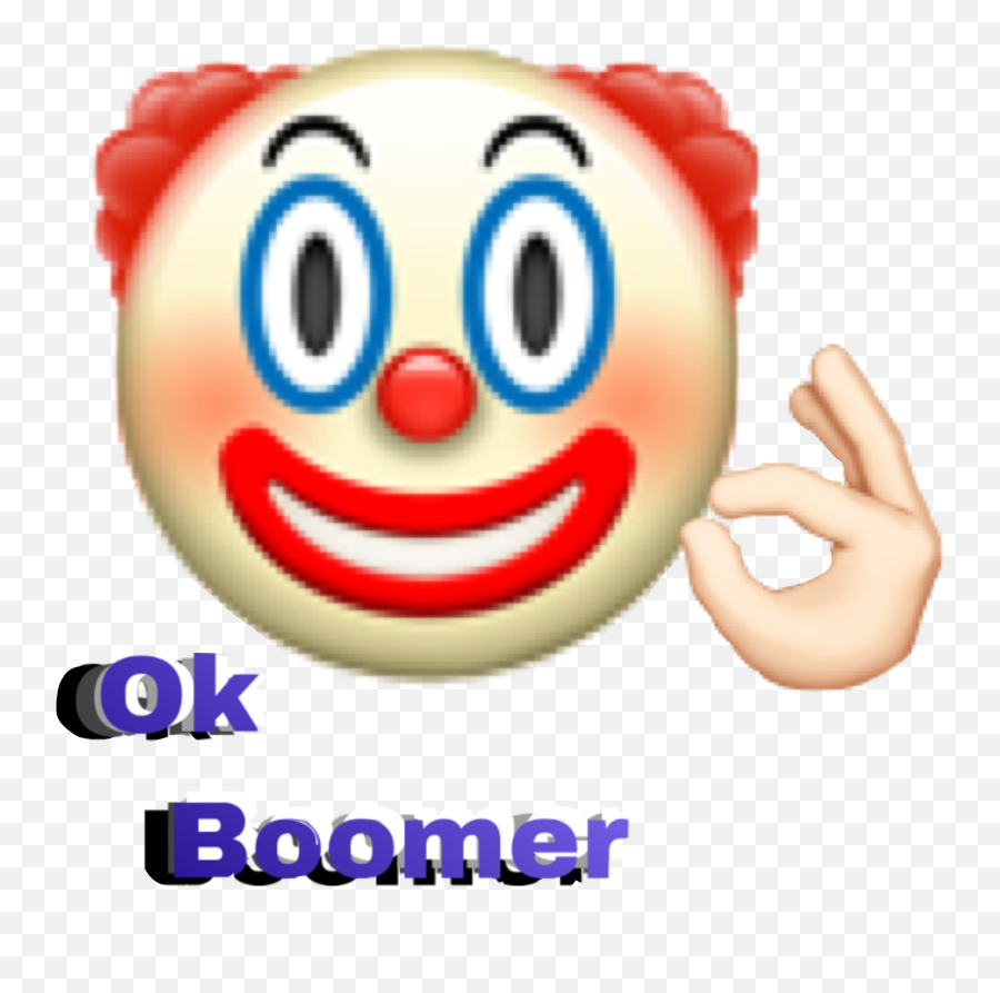 Popular And Trending Boomer Stickers - Clown Face Emoji,Booger Emoji