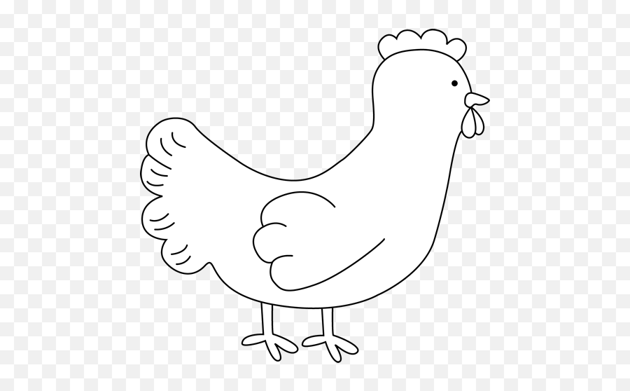 Clip Art Black And White Chicken Image - Chicken Animal Black And White Emoji,Hen Emoji