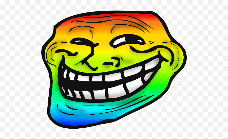 Yellow Clipart Troll Face - Rainbow Troll Face Emoji,Troll Face Text Emoticon