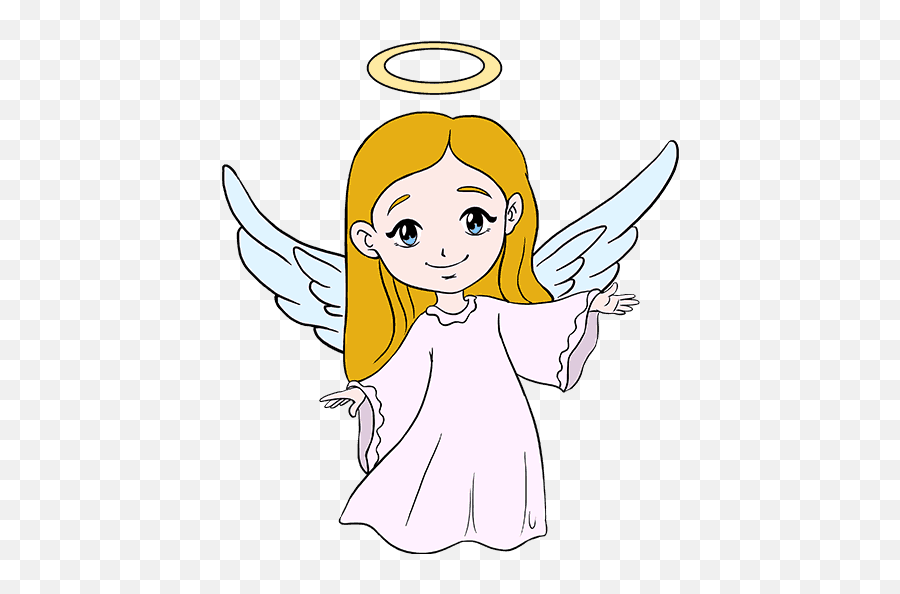 How To Draw An Angel In A Few Easy Steps Easy Drawing Guides - Draw Angel Emoji,Angels Emoji