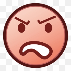 Angry Face Emoji Clipart - Pouting