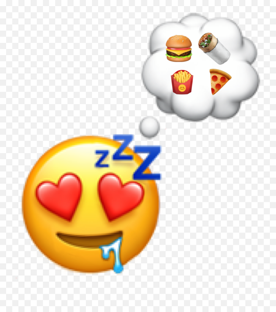 Dreaming Heartface Food Sticker By Jenz - Emoji Picsart Fake Smile,Thinking Emoji Text