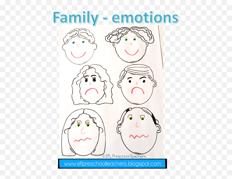 Esl Family And Emotions In 2020 Family Theme Preschool - Happy Emoji,Emotions Face