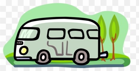 Minivan Clipart Green Car Minivan - Cartoon Campervan Emoji,Rv Emoji