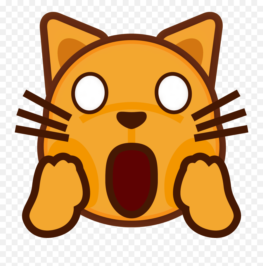 Weary Cat Emoji Clipart - Cat Open Mouth Clipart,Catemoji