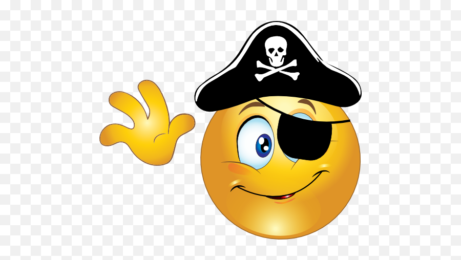 Pirate Smiley Emoticon Clipart - Pirate Hat To Print Emoji,Pirate Emoticons