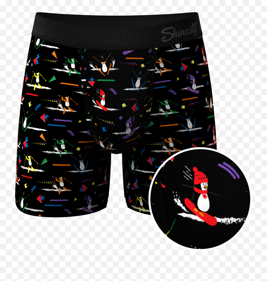 Penguin Ball Hammock Pouch Underwear - Bermuda Shorts Emoji,Flag Mountain Ski Emoji
