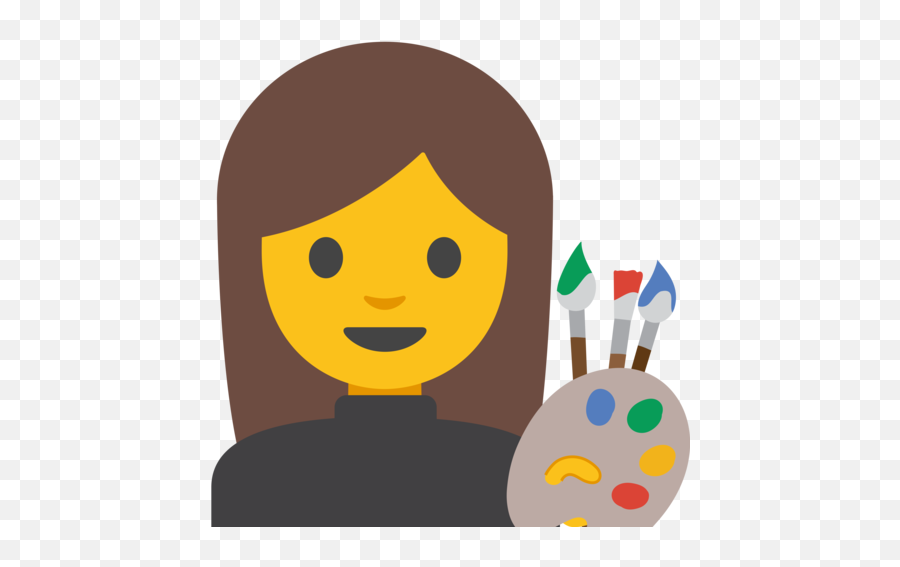 Woman Artist Emoji - Teachers Emoji,Art Palette Emoji