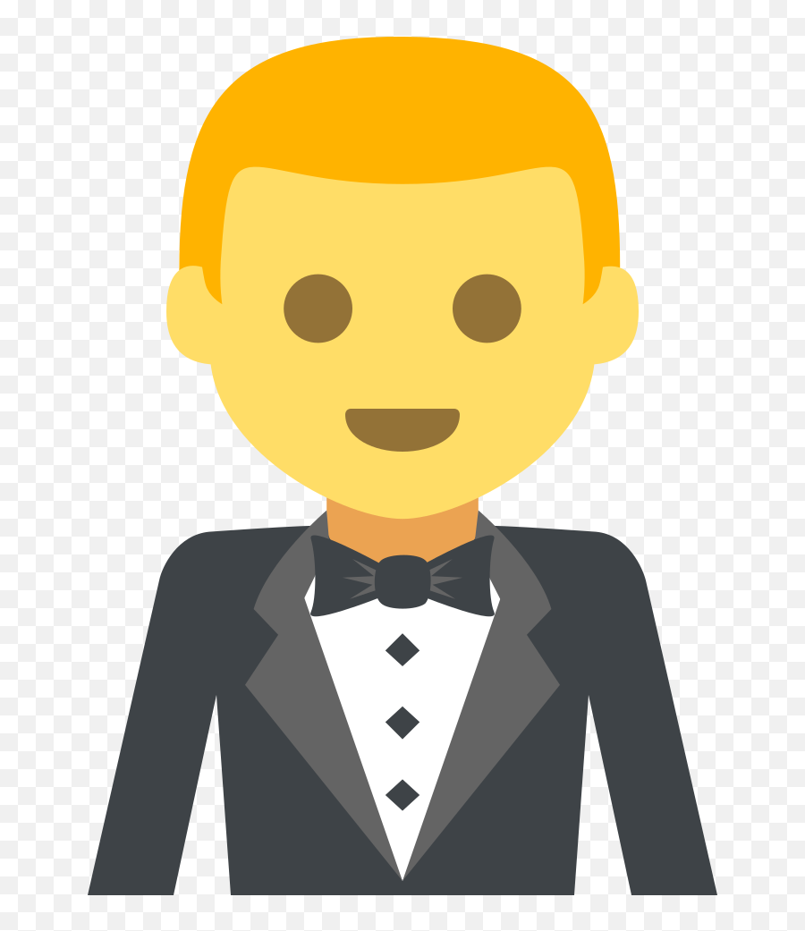 Emojione 1f935 - Suit Emoji Png,Man Emoji
