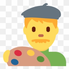 Man Artist Emoji - Emoji De Artista,Paintbrush Emoji