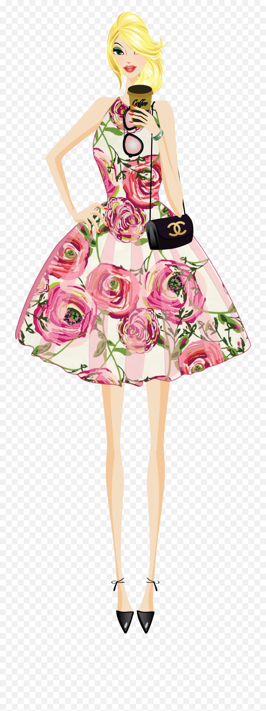 Heels Clipart Lipstick Heels Lipstick - Fashion Girl Clip Art Emoji,Girl Lipstick Dress Emoji