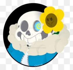 Sans And Flowey - Circle Emoji,Sans Emoji
