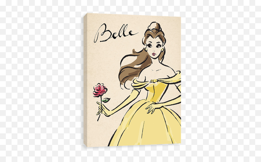 Belle - The One Who Will Break The Spell Entertainart Princess Belle Vintage Emoji,Flower Girl Emoji