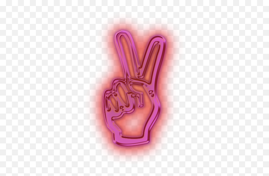 Largest Collection Of Free - Toedit Peaceout Stickers On Picsart Peace Sign Hand Neon Sighn Emoji,V Sign Emoji